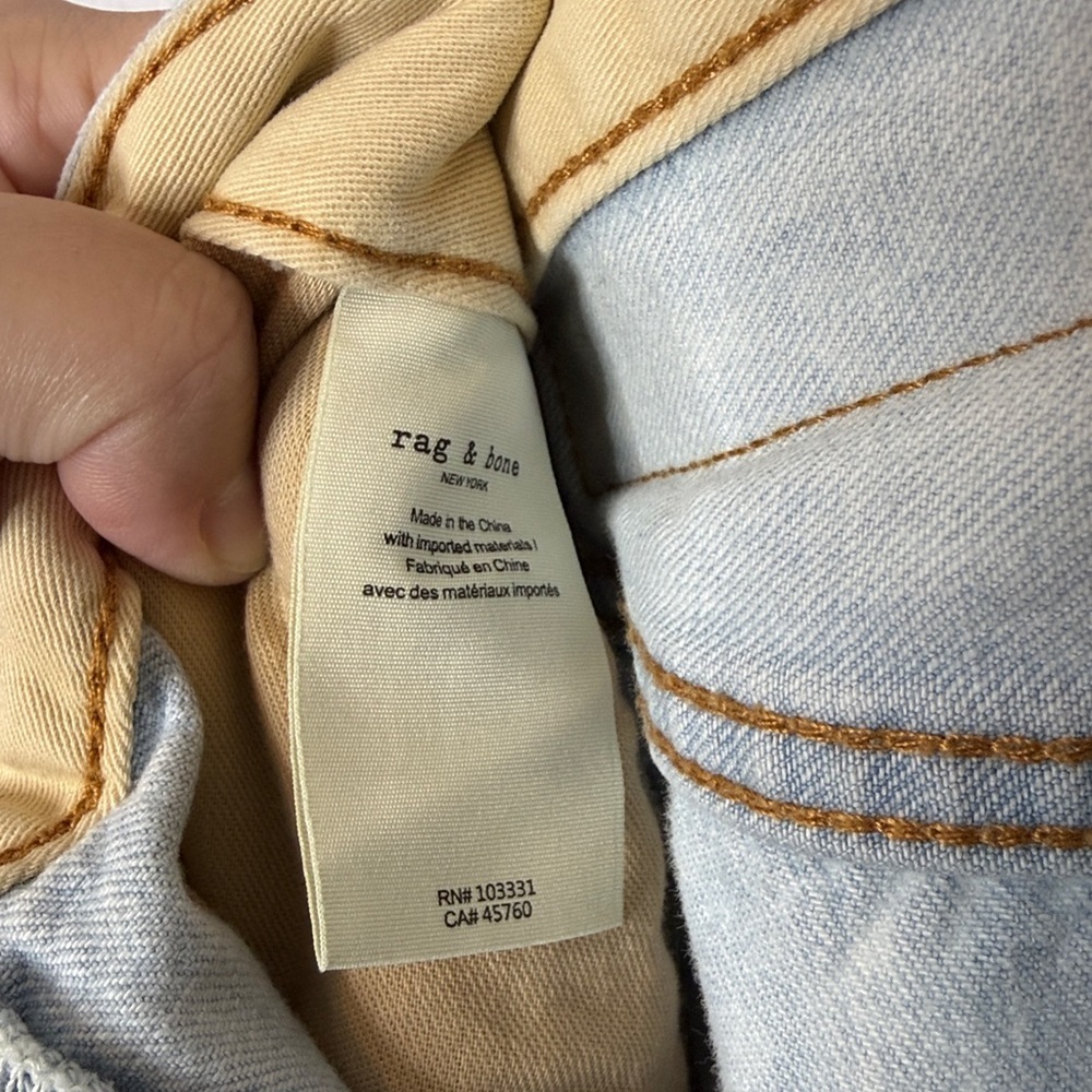 Rag & Bone Alissa High-Rise Barrel Jeans Light Blue 27” Waist - Picture 5 of 9